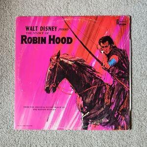Disney Robin Hood Story Vinyl Record 1964 Vintage DQ-1249 VG